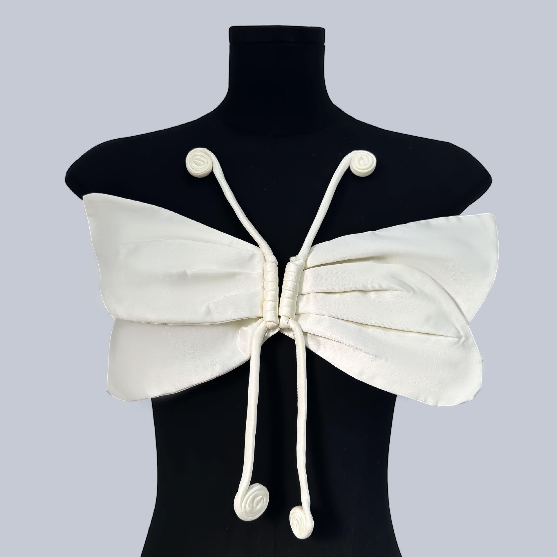 

Абрикосовый Сатин Изысканная Трехмерная Пара Бабочек Цветок Ручной Работы DIY Ювелирные Аксессуары Детская Одежда Декоративные Тканевые Наклейки