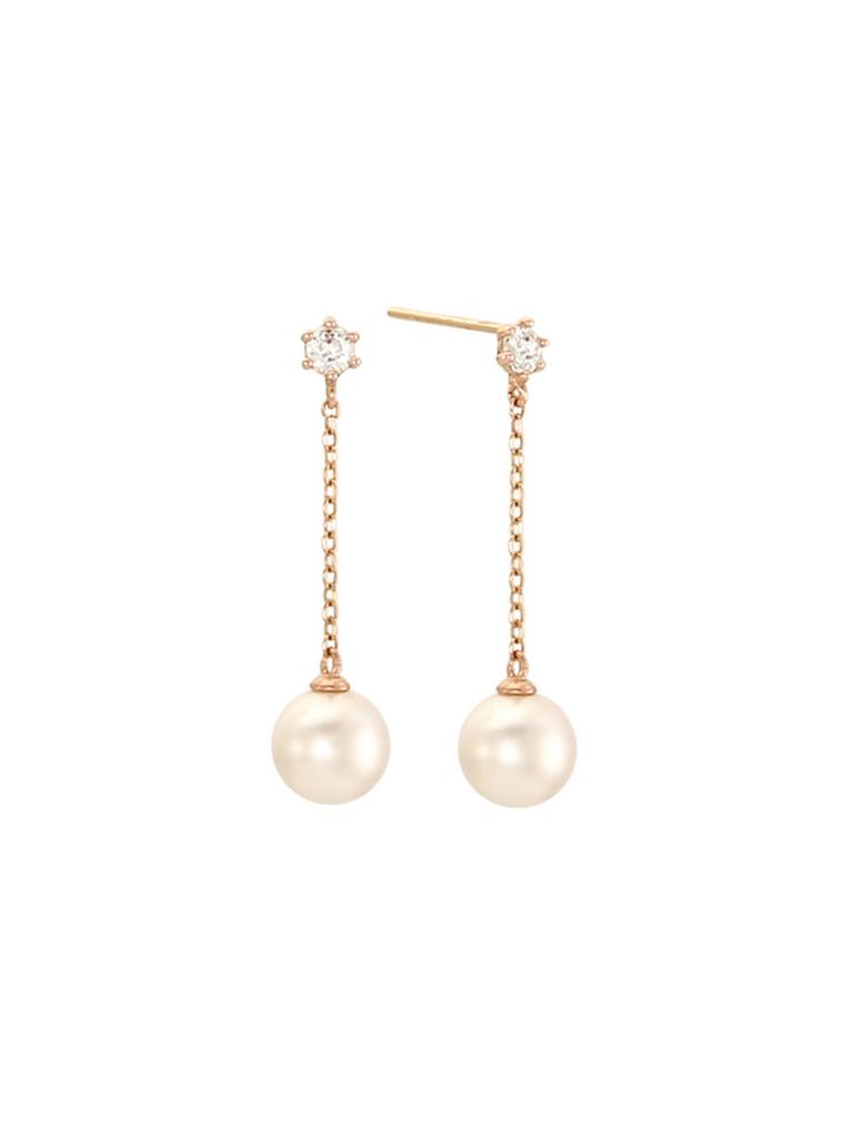 Lloyd Swarovski Pearl Long Drop Earrings Lptf4082T