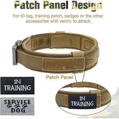 Tactical Dog Leash Collars Adjustable Nylon Military Dog Collar Leads For Medium Large Dogs German Shepherd Training Hunting