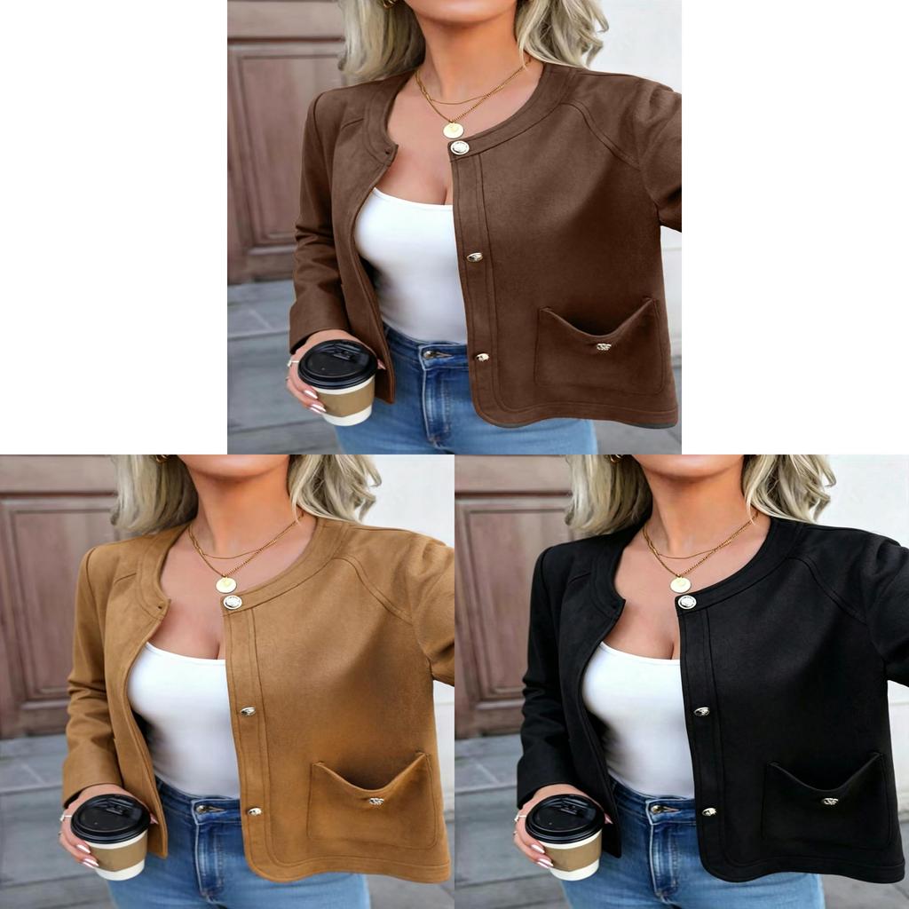 Jachetă de costum pentru femei cu închidere cu nasturi pentru birou și purtare casual