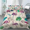Luxury 3D Flamingo Print Bedding Sets Comfortable Duvet Cover and Pillowcases in EU/US/AU Sizes