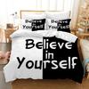 Funda nórdica con letras Believe In YourselfYou Are SpecialTimeLoveKeep on Juego de cama con funda de edredón Juego de cama Regalos