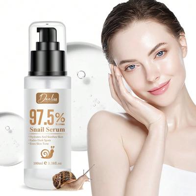 1Pc 100ML Snail Serum Essence Hydrating Glowing Skin.Nourishing.Soft & Smooth Skin.Even Skin Tone Fades Dark Spots.Hydrates and Soothes Skin.