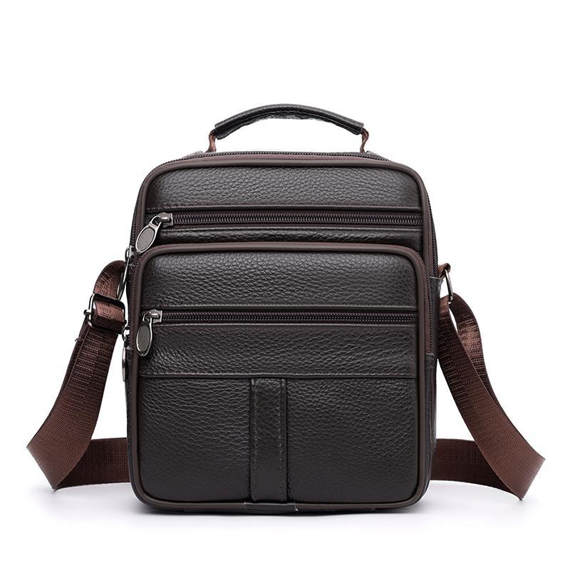 Vintage Leder Umhängetasche für Herren – Klassische Messenger Crossbody Tasche für Business Casual & Reisegebrauch