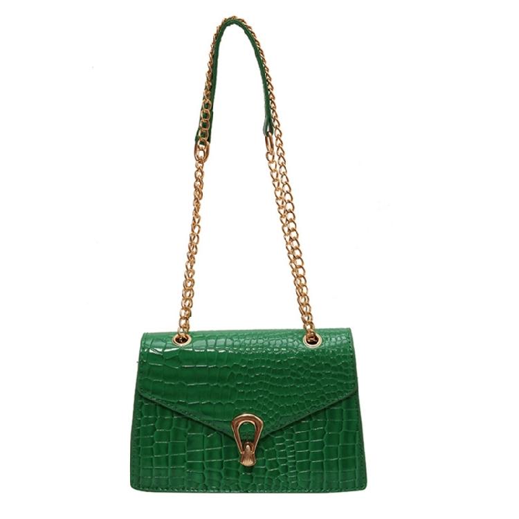 Alligator Print Crossbody Bag Shoulder Bag for Girl Women Solid Color Bag