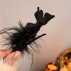 Flower Feather Girls Puffy Hair Claw Rope For Women Simple Temperament Scrunchies Ladies Hair Accessories