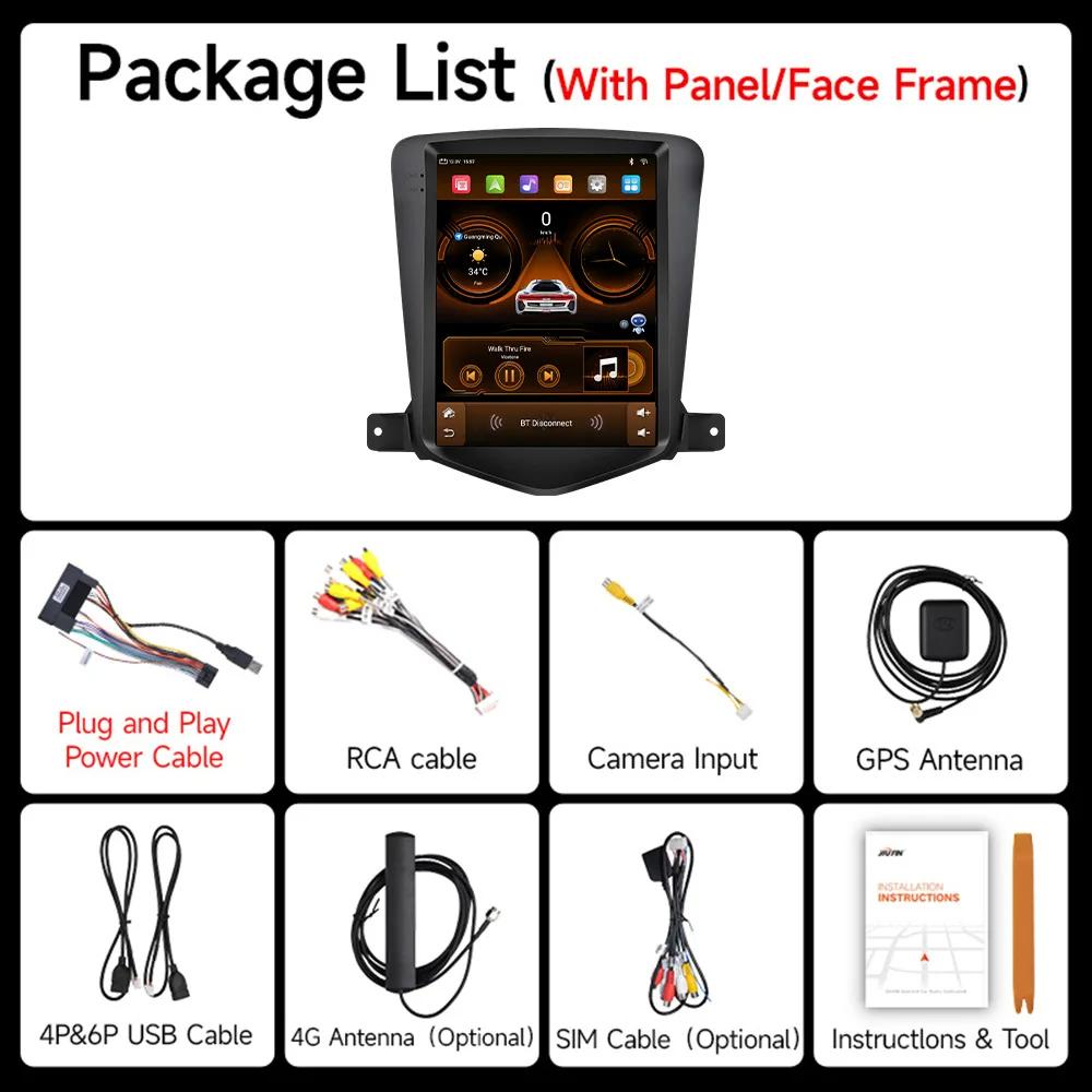 JIUYIN 9.7" Android 13 Car Radio for Chevrolet Cruze J300 2008-2012 Multimedia Player GPS 2din Carplay Auto Stereo DVD Head Unit