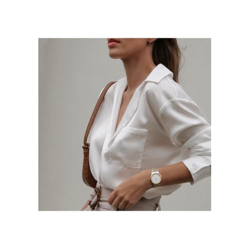 [Official Shop/2-Year Warranty/Authentic Import] Daniel Wellington DW Women's Iconic Link Lumine 28mm Watch, Stylish, Popular, and Cute with Crystals,