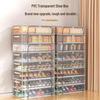 Transparent Folding Shoe Storage Box with Steel Frame and Under-Bed Design