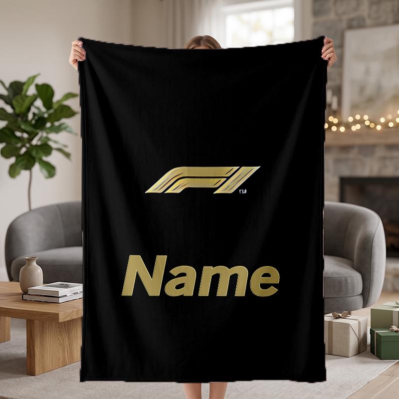F1 Custom Flannel Blankets Soft Warm Cozy Throws for Home Decor Holiday Gifts