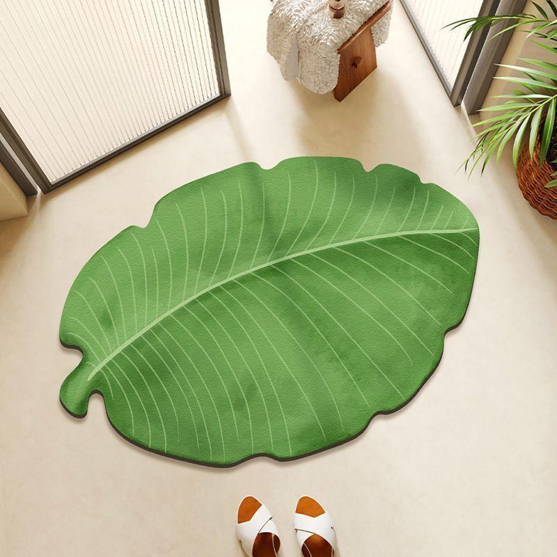 Creative Banana Leaf-shaped Water-absorbing Floor Mat for Bathroom Entrance Diatom Mud Quick-drying Anti-slip Mat Forshower Room