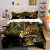 Leopard Jungle Print Decor Set Soft Comfortable Duvet Cover Bedding Set Included 1*Duvet Cover & 2*Pillowcases, Gift