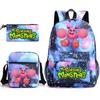Monster Concert My Singing Monsters Three-Piece Schoolbag Backpack Large Capacity Student Schoolbag