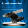 Image Card Extension Cable Adapter Card PCIe SATA Adapter 4 Port SATA III To PCI Express 3.0 X1 Internal Expansion Card