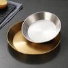 304 Stainless Steel Round Non-stick Cake Pan Pizza Baking Tray Steamed Food Barbecue Storage Plate Kitchen Tools