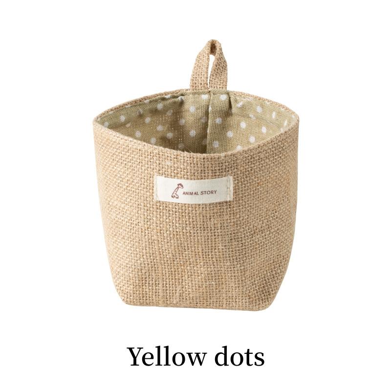Подвесная сумка для хранения, тканевое джутовое настольное ведро для хранения, домашний офисный органайзер, цветочный горшок, маленькая сумка, ванная комната, кухня, корзина