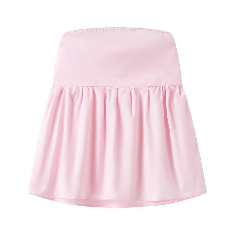 Kaslead New Arrival Women's Clothing Fashion Style Fashion Casual Easiest for Match Minimalist Tube Top Cropped Small Top