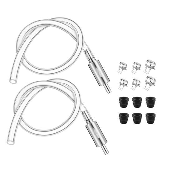 Brake Bleeder Hose Easy To Use Universal Brake Fluid Bleeder One-Way Check Valve Tube Bleeding Tool Kit with Hose Clamps