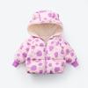 Children's Winter Hooded Jacket - Thickened Cotton, Warm, Stylish, with Ears Decoration for Boys and Girls.