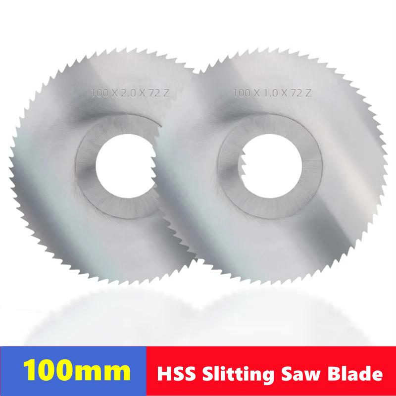 

100-мм пильний диск для різання та прорізання W6542 зі швидкорізальної сталі HSS, круглий ріжучий диск для ЧПК-машини для різання, інструмент для різання металу, сталі, ПВХ 100mmx0.5x27x72T