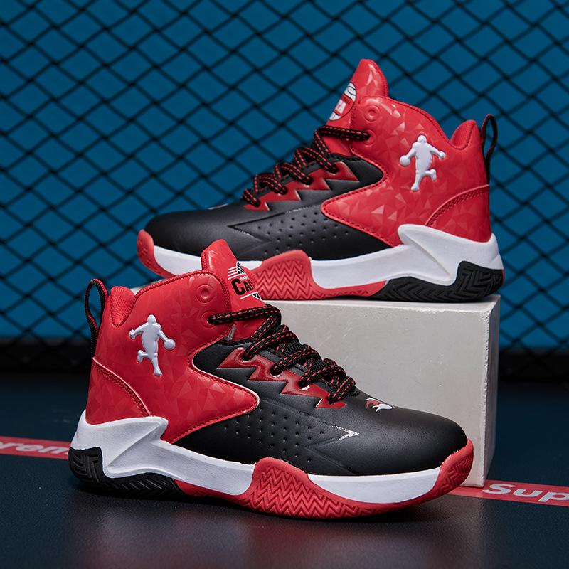 Popular Boys' Sports Shoes 2025 Autumn New Breathable Professional Training Middle and Older Children's Basketball Shoes