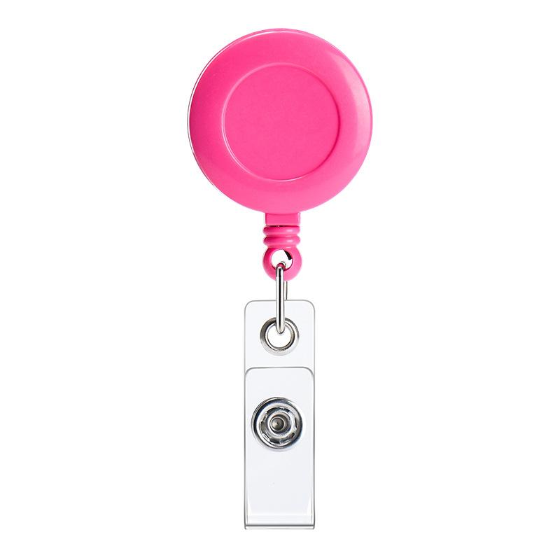 Retractable Badge Reel with Durable Clip and Clear Vinyl Strap for ID Card Holder Suitable for Office Work and Events
