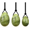 Rose Quartz Yoni Egg Set Natural Jade Eggs Women Kegel Exerciser Tightening Ball Massage Yoni Wand Jade Massager,3 Green Eggs