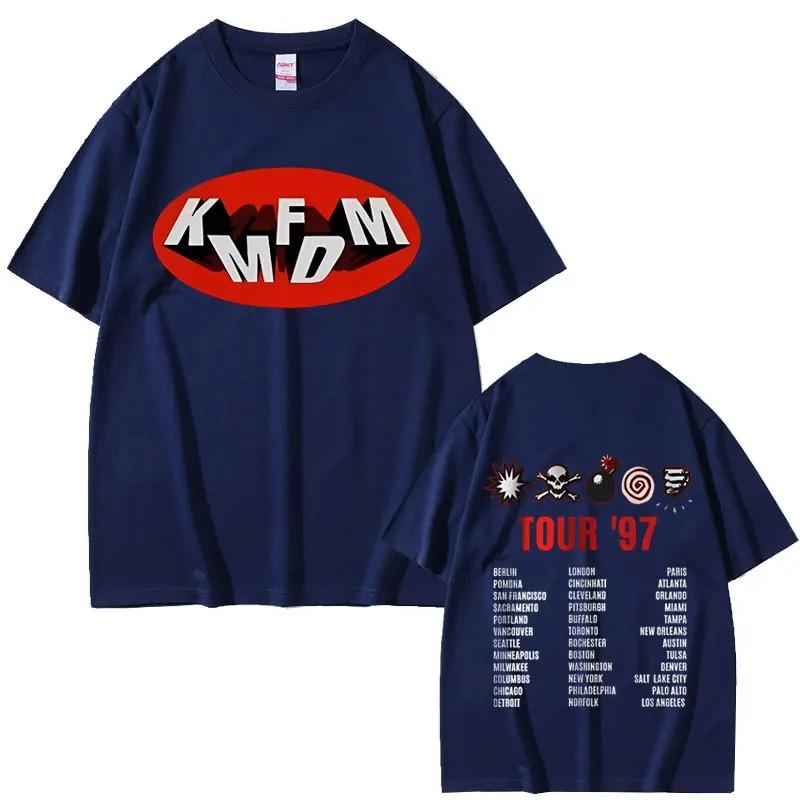 

2026 Rock Band Kmfdm Тур Графічний Принт Футболка Літня Чоловіки Жінки Вінтажний Готичний Панк Вуличний Одяг Чоловічий Повсякденний Чиста Бавовна Футболки XXL рожевий