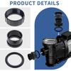 2 Stuks Zwembadpomp Koppeling Reparatiekit Bevat Moeren Ringetjes & O-ringen Zwembad Pijpverbinders voor SPX320