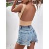 Solid Color round Neck Neck Sleeveless Top Pure Color round Neck Slim Fit Sleeveless Top Women
