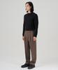 CONNECT KINLOCH Two-Puck Tapered Wool Twill Pants (Brown)