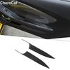 Front Door Armrest Panel Cover Trim For 12-15 Chevrolet Camaro Soft Carbon Fiber