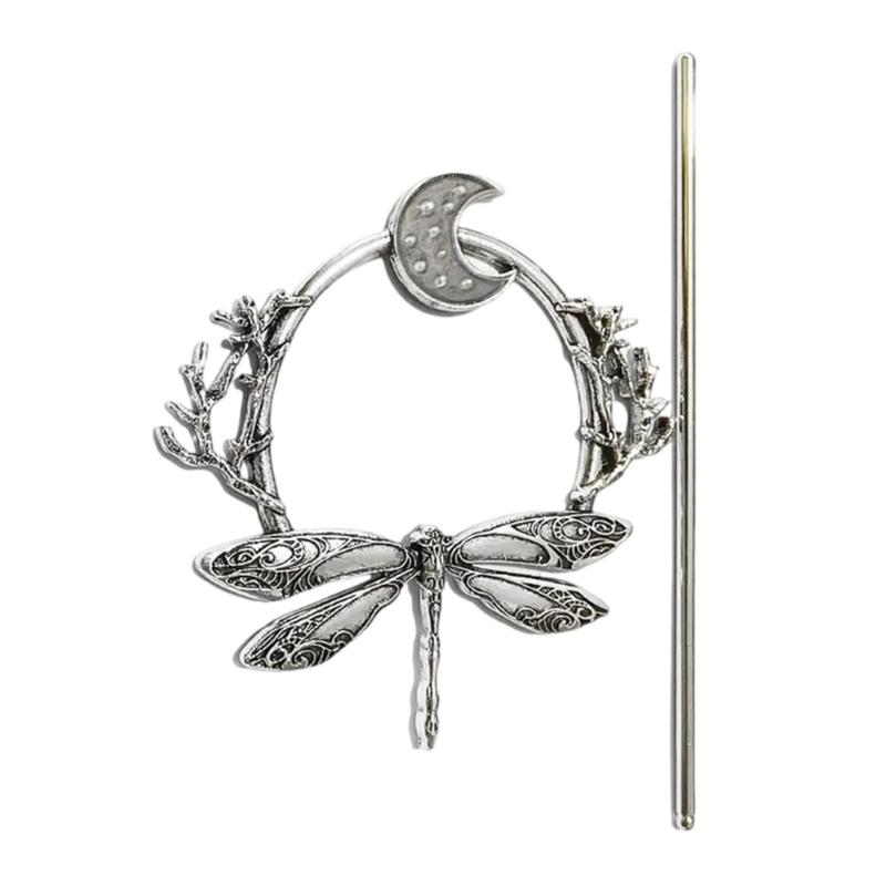 Vintage Butterfly Hair Claw Decoration For Women Inspire By Culture With Silver Plating and Crescent Shape Daily Use