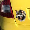 QT2461#A Fierce Wolf Waterproof Car Decorative Decal, Suitable for Cars, Laptops, Bumpers, Glass Window Sticker