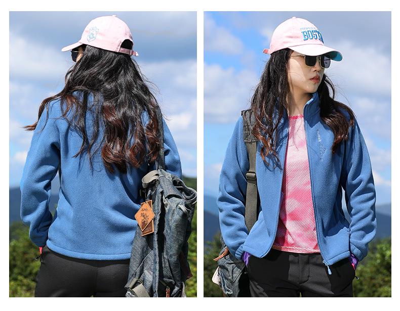 Women's Windproof Fleece Hiking Jacket - Warm, Rainproof, and Casual for Outdoor Sports
