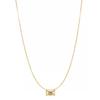 French Delicate Stacked Clavicle Chain Stainless Steel Flat Snake Chain Gold Envelope Pendant Titanium Steel Necklace Jewelry Set