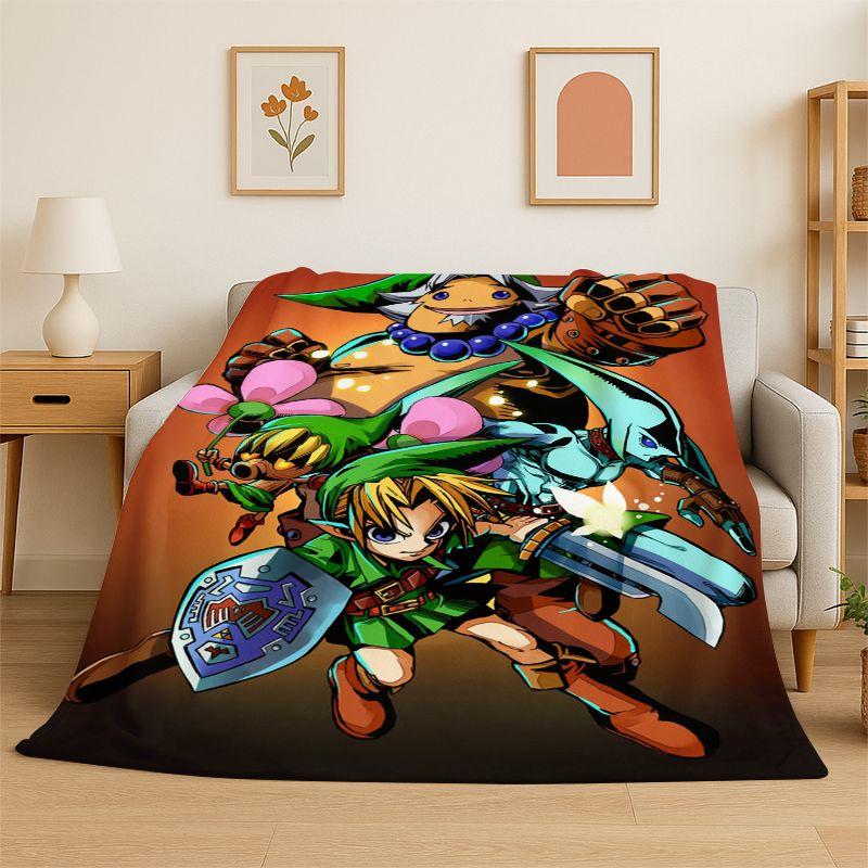 Classic Z-Zelda Cartoon Games Soft Flannel Throw Blanket,Cozy Blanket for Bed,Couch,Sofa,Bedroom,Living Room,Picnic Camping