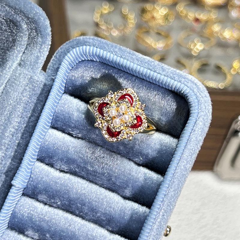 Temperament Versatile Color Butterfly Enamel Ring Women's New Light Luxury Retro Fashion Niche Design Fashion Ring