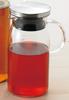 Iwaki Heat-Resistant Glass PitcherWater Jug, 600ml, Stainless Steel Lid, Barley Tea, Tea Pot, KT293-SV, Clear