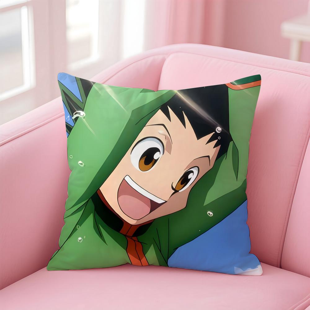 anime HUNTERxHUNTER Cushion Cover Comfortable Reversible Pillow Cover Ideal for Car Sofa Bedroom & Beyond