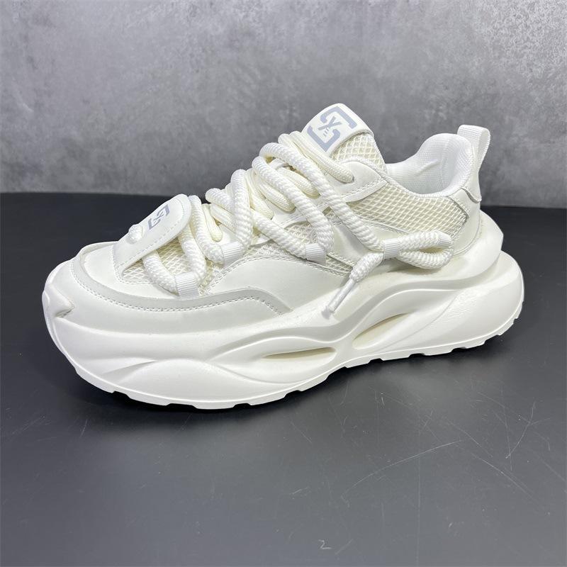 Chunky Sneakers Mens Womens Designer Hollow Sole Running Shoes Fashion Casual Leather Mesh Upper Height Increased Platform Shoes