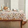 Autumn Maple Leaves Pumpkins Birds Berry Tablecloth for Table Decor Fall Harvest Kitchen Dining Table Cloth Thanksgiving Decor