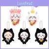 Chiikawa Hachiware Halloween Black Cat Pizza Dress Up Plush Keychain Pendant