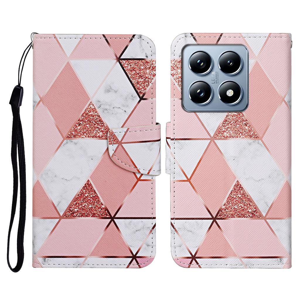 For Xiaomi 14T Case Pattern Printing Protective Leather Folio Phone Cover -  Chrysanthemum