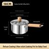 > Extra Thick Non-Stick Steel Milk and Baby Food Pot, Universal for Gas and Induction Cookers, Steamer and Noodle Pot.