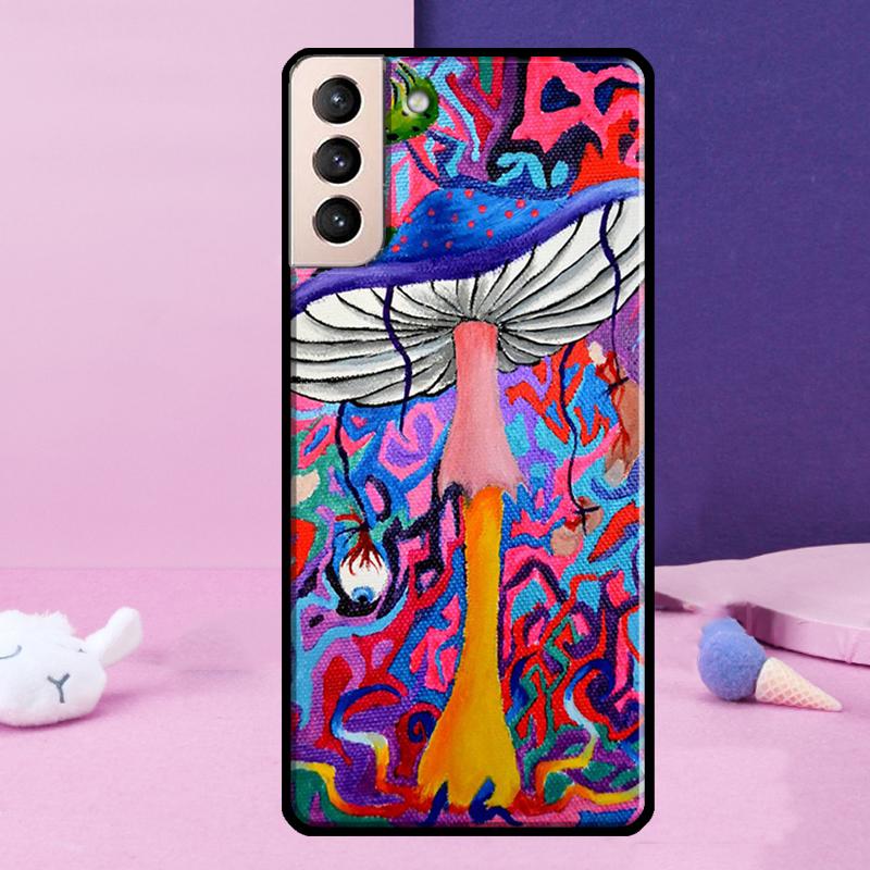 Psychedelic Mushrooms Florals Phone Case For Samsung Galaxy S25 Ultra S24 Ultra S9 S10 S20 S21 S22 Plus S23 S24 FE Cover