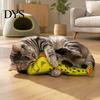 Pet-safe Cat Toys Interactive Fish Kicker Toy, Natural Catnip And Crinkle Paper Boredom Buster for Cats Filled Durable Plush Toy Anxiety Relief
