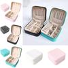 Portable Pu Small Jewelry Box Elegant And Compact Ideal Gift For Rings Earrings Necklaces White