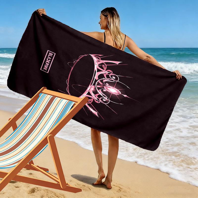 Blackpink Print Beach Towel, Large Soft Quick Dry Towel for Beach Camping Swimming