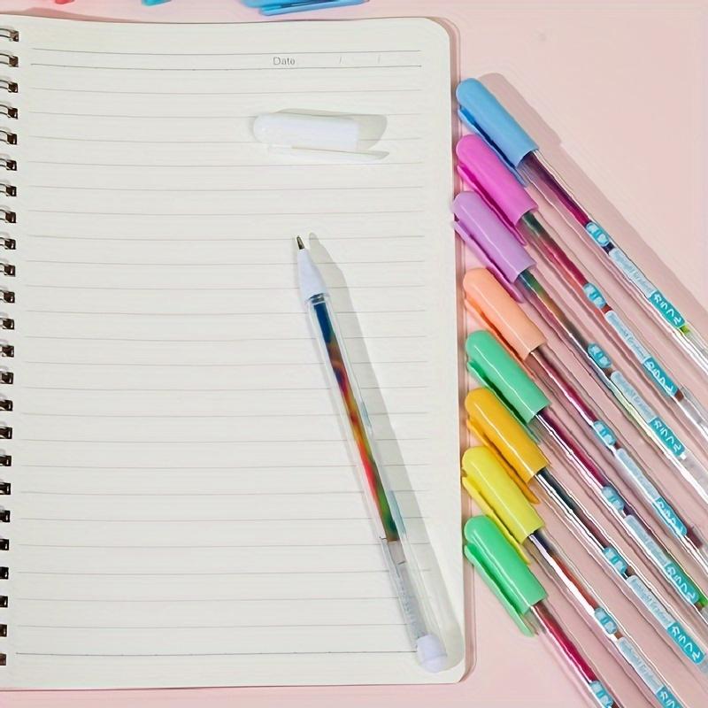 Sparkling Rainbow Gradient Gel Pens - Vibrant Glitter Colors for Art & Crafts